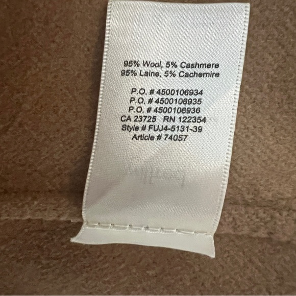 Wilfred Julien oversized wool and cashmere blend coat in Camel size small - Picture 10 of 16